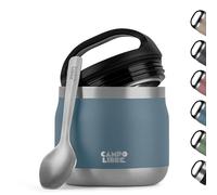 Campo Libre.® Lotta - Termo Comida Caliente & Fría - Fiambrera termica con Cuchara - Tupper termico adulto o bebé, Trabajo, Oficina, Escuela o Camping - Ideal para Llevar. Azul, 400ml