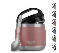Campo Libre.® Lotta - Termo Comida Caliente & Fría - Fiambrera termica con Cuchara - Tupper termico adulto o bebé, Trabajo, Oficina, Escuela o Camping - Ideal para Llevar. Rosa, 400ml