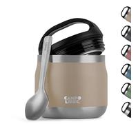 Campo Libre.® Lotta - Termo Comida Caliente & Fría - Fiambrera termica con Cuchara - Tupper termico adulto o bebé, Trabajo, Oficina, Escuela o Camping - Ideal para Llevar. Beige, 400ml