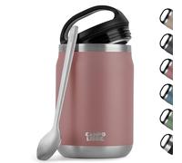 Campo Libre.® Lotta - Termo Comida Caliente & Fría - Fiambrera termica con Cuchara - Tupper termico adulto o bebé, Trabajo, Oficina, Escuela o Camping - Ideal para Llevar. Rosa, 800ml