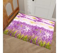Campo Natural Felpudo Antideslizante - 80 x 120 cmCampos Lavanda Trampa de Tierra Felpudo Exterior e Interior para Entrada Limpia - Fácil de Cuidar - Púrpura