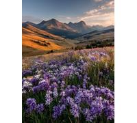 Campo Pintar por Numeros Adultos, Flor Pintar por Numeros Niños, DIY Cuadros Manualidades Adultos, Paint by Numbers Adult Kits con Pinceles y Pinturas Acrílicas, Decoracion Otoño, 100x135cm 1-8950