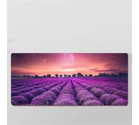 Campo púrpura Alfombrilla de Ratón,XXL 600x1200x2mm Grande Mouse Pad,Base de Goma Antideslizante,Superficie Tela Fina,Mejora la precisión y la Velocidad Adecuada para Jugadores,PC y portátil