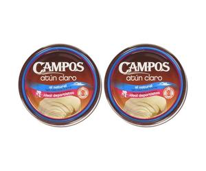 Campos Conserva De Atún Claro APR Al Natural, 160 g (Atún de pesca responsable) (Paquete de 2)