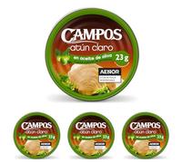 Campos, Conserva de atún claro de pesca responsable, en aceite de oliva - 160 gr. (Paquete de 4)