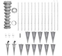 Campos de valla de oveja, valla de malla de alambre con postes, acero galvanizado, 25 x 0,8 m, valla para perros, camping y estanque