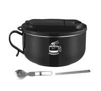 Campsie Tazón De Fideos Instantáneos, Tazón De Fideos Ramen para Microondas, Cuenco De Fideos Instantáneos De Acero Inoxidable, Cuencos Portátiles para Fideos Instantáneos con Tapa Y Asa