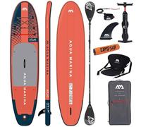 CampSup Aqua Marina Atlas 12'0" Combo - Tabla de surf hinchable todoterreno para principiantes, juego completo de tabla de surf de remo, edición limitada, color rojo