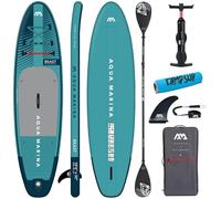 CampSup Aqua Marina Beast 10'6" + Dual Tech Paddle - Tabla de surf hinchable todoterreno para principiantes, juego completo, edición limitada, color azul