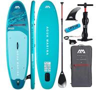 CampSup Aqua Marina Breeze Silver Tree - Tabla de SUP inflable multiusos para principiantes - Kit completo de tabla de stand up paddle - Edición limitada - Azul