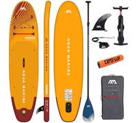 CampSup Aqua Marina Fusion 10'10'10' 10" Before Sunset + paleta de carbono - Tabla de SUP inflable multiusos para principiantes - Kit completo - Edición limitada