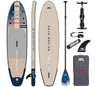 CampSup Aqua Marina Magma 11'2" Carbon Paddle - Tabla de surf hinchable todoterreno para principiantes, juego completo - Edición limitada Beige