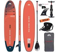 CampSup Aqua Marina Monster 12'0" + asiento para kayak, tabla de surf hinchable todoterreno para principiantes, juego completo de tabla de surf de remo, edición limitada, color rojo