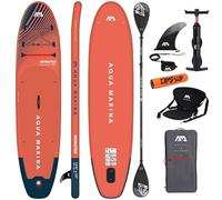 CampSup Aqua Marina Monster 12'0" Combo, tabla de surf hinchable todoterreno para principiantes, juego completo de tabla de surf de remo, edición limitada, color rojo