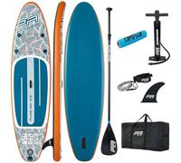 CampSup Aqua Marina Pure Air Tropic - Tabla de surf hinchable para principiantes con flotador de remo, juego completo, 320 x 81 x 15 cm