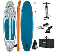 CampSup Aqua Marina Pure Air Tropic - Tabla de surf hinchable para principiantes con remo, juego completo, 320 x 81 x 15 cm