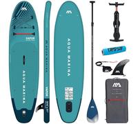 CampSup Aqua Marina Vapor 10'4" + remo de carbono - Tabla de surf hinchable todoterreno para principiantes - Juego completo - Edición limitada azul
