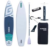Campsup SUP Gladiator One 11.4 White + Floater Touring | Tabla de surf hinchable de pie | 345 x 81 x 12 cm | Tabla de surf para principiantes y avanzados con accesorios | Capacidad de carga de hasta