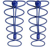 CampTeck U6601 No Tie Cordones, Cordones Elásticos con Sistema de Bloqueo - Azul - 1 Par