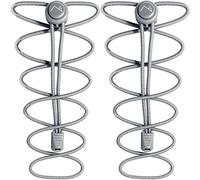 CampTeck U7192 No Tie Cordones Cordones Elásticos con Sistema de Bloqueo -Gris -1 Par
