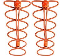 CampTeck U7193 No Tie Cordones Cordones Elásticos con Sistema de Bloqueo -Naranja -1 Par