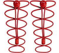 CampTeck U7194 No Tie Cordones Cordones Elásticos con Sistema de Bloqueo -Rojo -1 Par