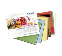 Campus College - 65 Hojas Papel Múltiple de Colores, Multiusos, Papel Manualidades, Cartulina, Seda, Celofán, Charol, para Manualidades DIY Scrapbook Tarjetas, Envoltorio de Regalo, Tarjetas, Diseños