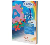 Campus College - Goma EVA 20x30cm, 10 Unidades color Rosa, Cartulinas de Foam para Manualidades, Decorar, DYI, proyectos Escolares, para niños y adultos (10 Rosas)
