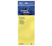 Campus College - Hojas Papel de Seda, 10 hojas de color Amarillo, Perfectas para Envolver Regalos, Producción Pompones y Flores, Manualidades, Papel de estraza Decoración (50 x 76 cm)