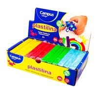 Campus College - Plastilina Multicolor 200 gramos, Pack de 12 barras de Pasta para Modelar perfecta para Manualidades y Uso Escolar para Niños (4 colores)