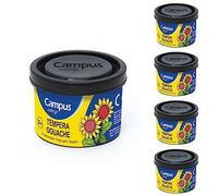 Campus College - Témpera Líquida 40ml de Color Negro para Manualidades y Murales, Pintura Gouache al Agua Lavable Apta para Cualquier Superficie (5 botes - Negro)