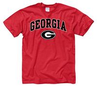 Campus Colors NCAA - Camiseta para adulto, diseño con logotipo de equipo de deporte - GEOR 3001-MID RD LRG, Large, Georgia Bulldogs - Red