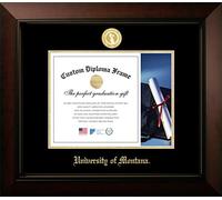 Campus Images University of Montana Grizzlies 10w x 8h Legacy Black Cherry Gold Embossed Diploma Frame Marco, Madera, Papel, Vidrio