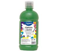 Campus Tempera Botella 500ml, Sin Grumos, Antimoho, Verde