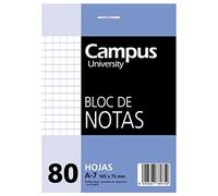 Campus University 001974 - Bloc de notas perforado horizontal, A7