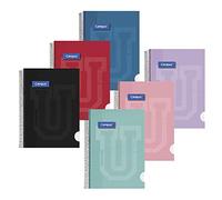 Campus University - Cuadernos A5+ Cuadrícula 4mm, Tapa Extradura, 80 hojas, Pack de 6 blocs perfectos para uso escolar, oficina y hogar, Colores Surtidos (6 unidades)