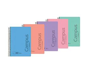 Campus University PACK DE 5 BLOC A4 TAPA POLIPROPILENO COLORES PASTEL - 80 H 90GR CN4MM