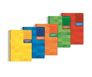 Campus University Top Line - Bloc, 80 hojas, tapa polipropileno, raya horizontal, A4