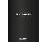 Campustimer Black - Agenda semestre A6 - Calendario estudiantil 2023/2024 - Cuaderno de notas - negro - Semanal - Alpha Edition