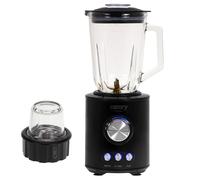 Batidora de Vidrio 1.5L 1800W, 2 Niveles de Velocidad, 3 Programas para Batidos, Trituradora de Hielo, Función de , Cuchilla de Acero Inoxidable de 6 Cuchillas