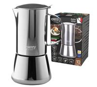 CAMRY Cafetera de inducción de acero inoxidable para 6 tazas, cafetera de inducción Moka Pot de 350 ml, cafetera clásica para espresso aromático, apta para todo tipo de fuegos