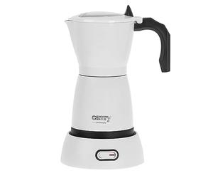 CAMRY Cafetera moka eléctrica ADLER Capacidad de 300 ml, carcasa de aluminio (Blanca)