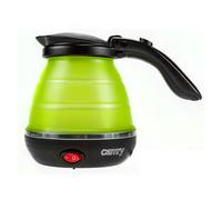 CAMRY CR-1265 Hervidor de Agua Eléctrico Plegable, Resistencia Oculta, Tapa automática, Silicona, 0,5 Litros, 750W, Libre de BPA, Verde