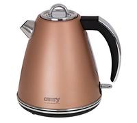 CAMRY CR 1292 Hervidor de agua de acero inoxidable 1,5 L 2200 W Tetera con asa y tapa cómoda de 360 grados, indicador de nivel de agua, apagado automático m