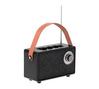 Camry CR 1902 Radio Portátil FM/Altavoz Bluetooth con TWS, Radio FM 87-108 MHz, USB-C, SD Card, AUX, 1500 mAh, Color Negro con Asa
