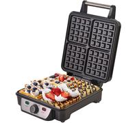 Máquina Para Waffles XXL 1500W 4 Waffles Antiadherente Cuadrada Camry CR 3025