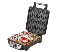 Máquina para Gofres Placa De 4 Gofres Maker 1500W Gofrera Oblea Cerámica LED