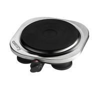 CAMRY CR6510 Hornillo Eléctrico, Placa de Cocina, Regulador de Temperatura, Acero Inoxidable, Compacto, Viaje, Camping 185 mm, 1500W