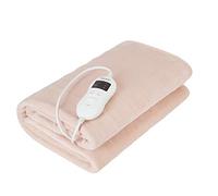 Camry CR-7423 Calienta Camas Eléctrico, 8 Niveles de Temperatura, Temporizador, Lavable, 150 x 80 cm, Protección por Sobrecalentamiento, Forro Polar, Beige, 60W