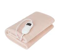 Camry CR-7423 Calienta Camas Eléctrico, 8 Niveles de Temperatura, Temporizador, Lavable, 150 x 80 cm, Protección por Sobrecalentamiento, Forro Polar, Beige, 60W